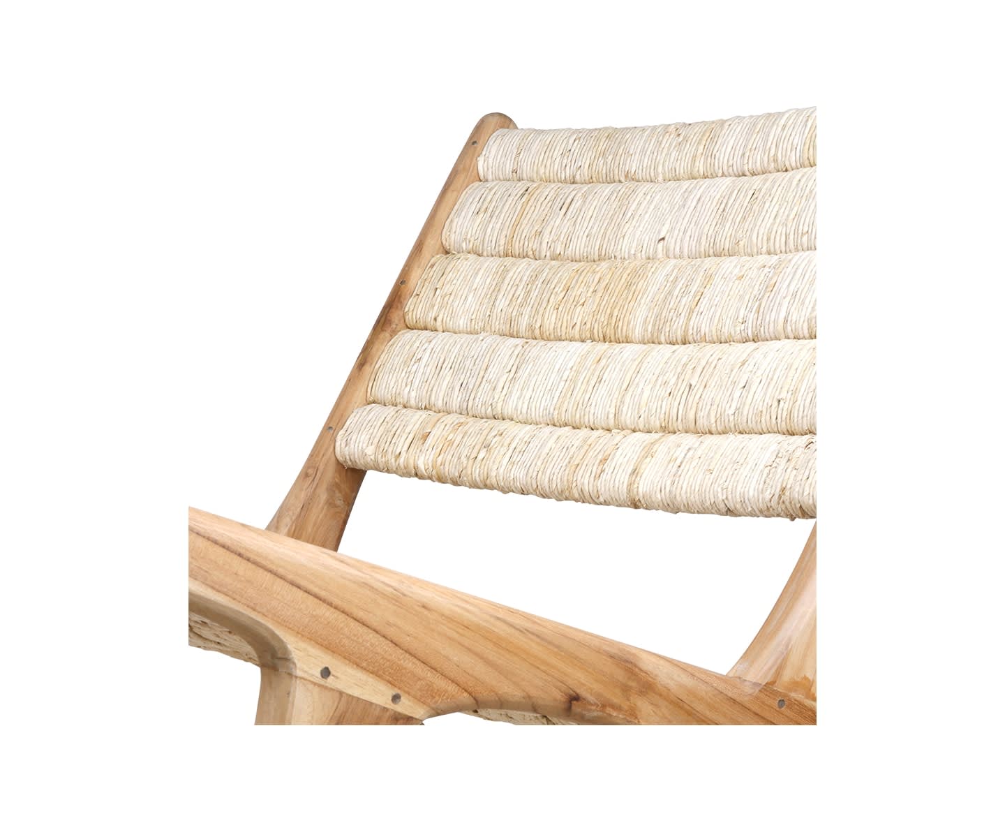 HKliving Abaca Teak Loungestol