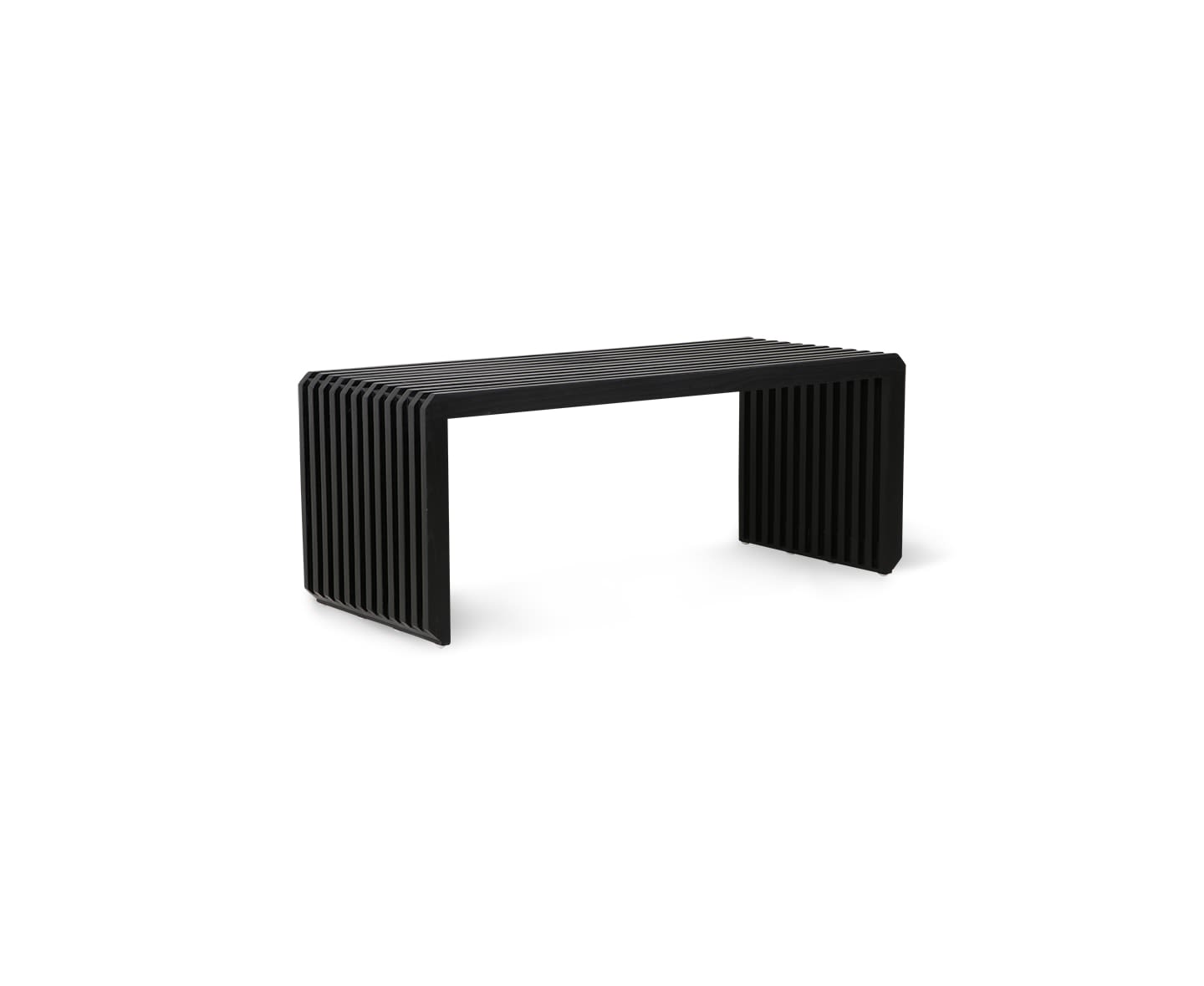 HKliving Slatted Benk Svart 96cm