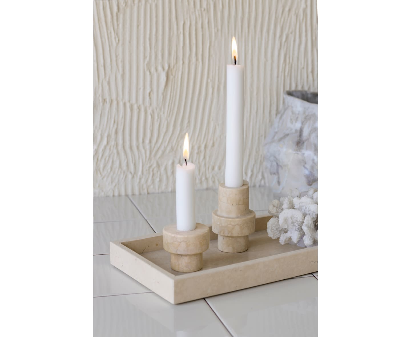 Mette Ditmer Denmark Marble Ljusstake Sand L