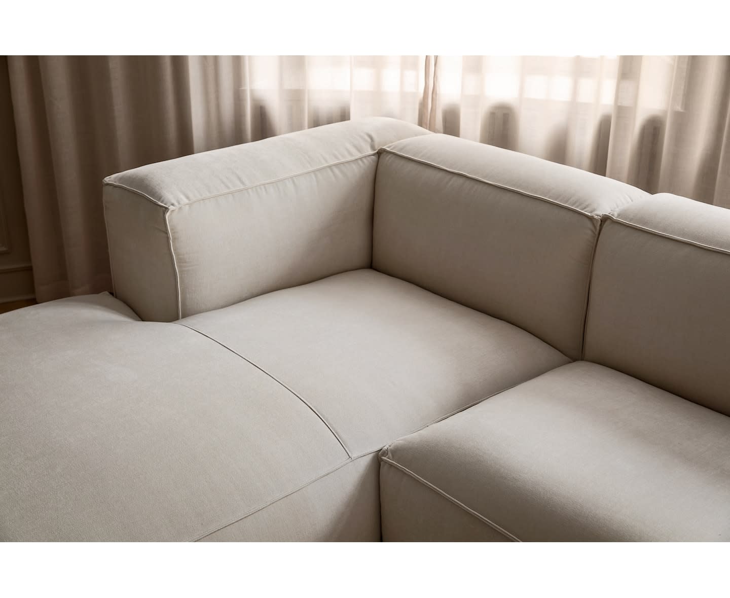 Sleepo Luca Divansofa Links Creme 309cm