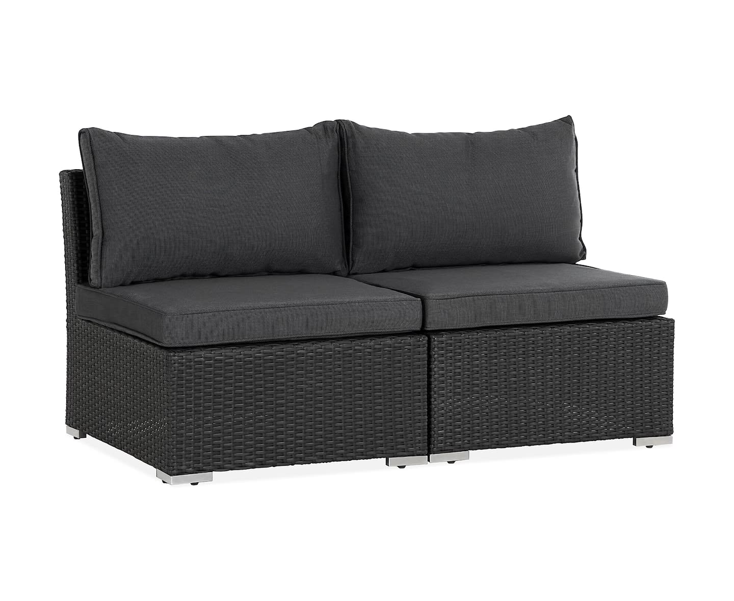 Nordic Outdoor Flynn 2-seters lounge sofa Sort/Mørkegrå