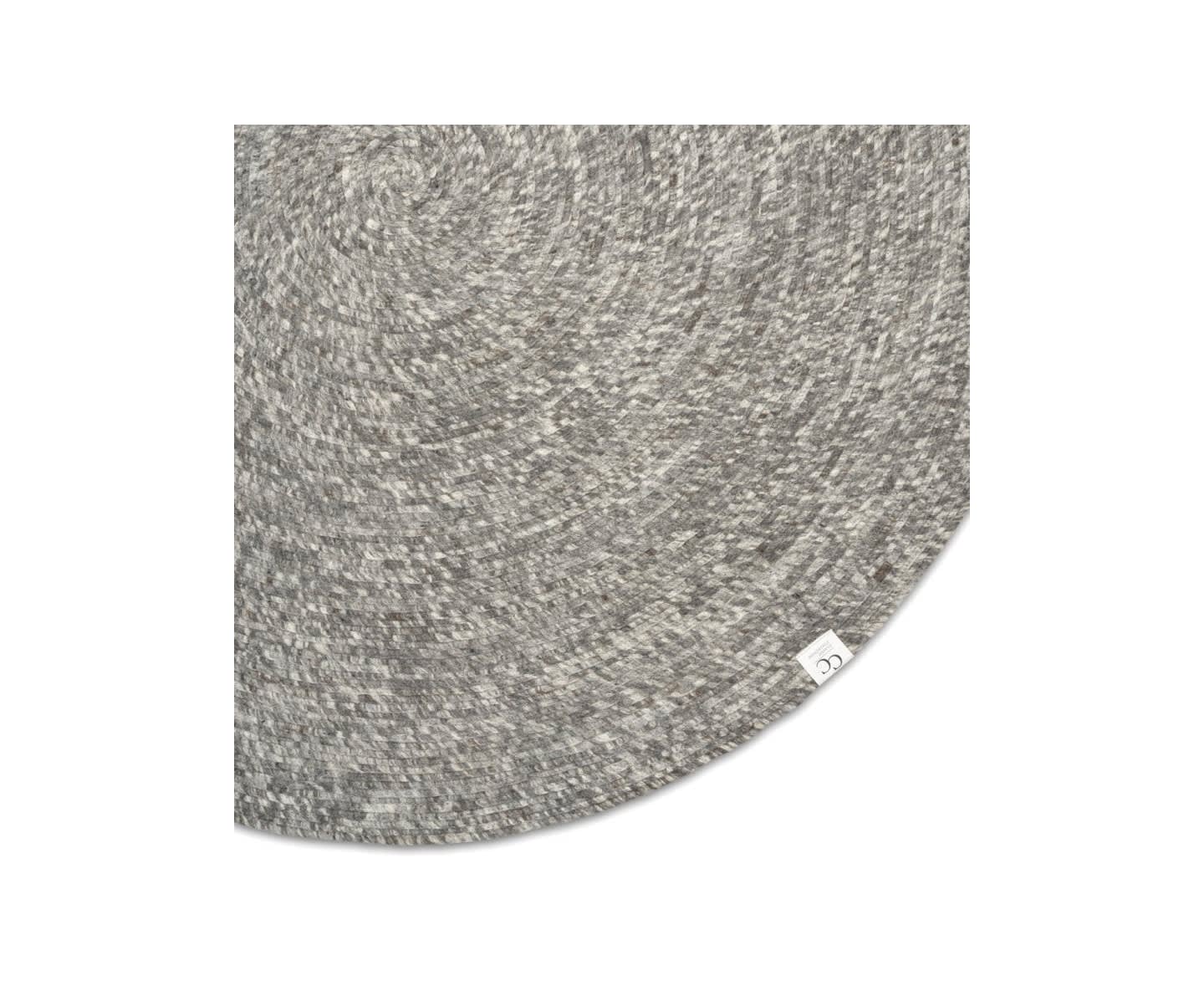 Classic Collection Merino Runder Wollteppich Grey Ø200cm