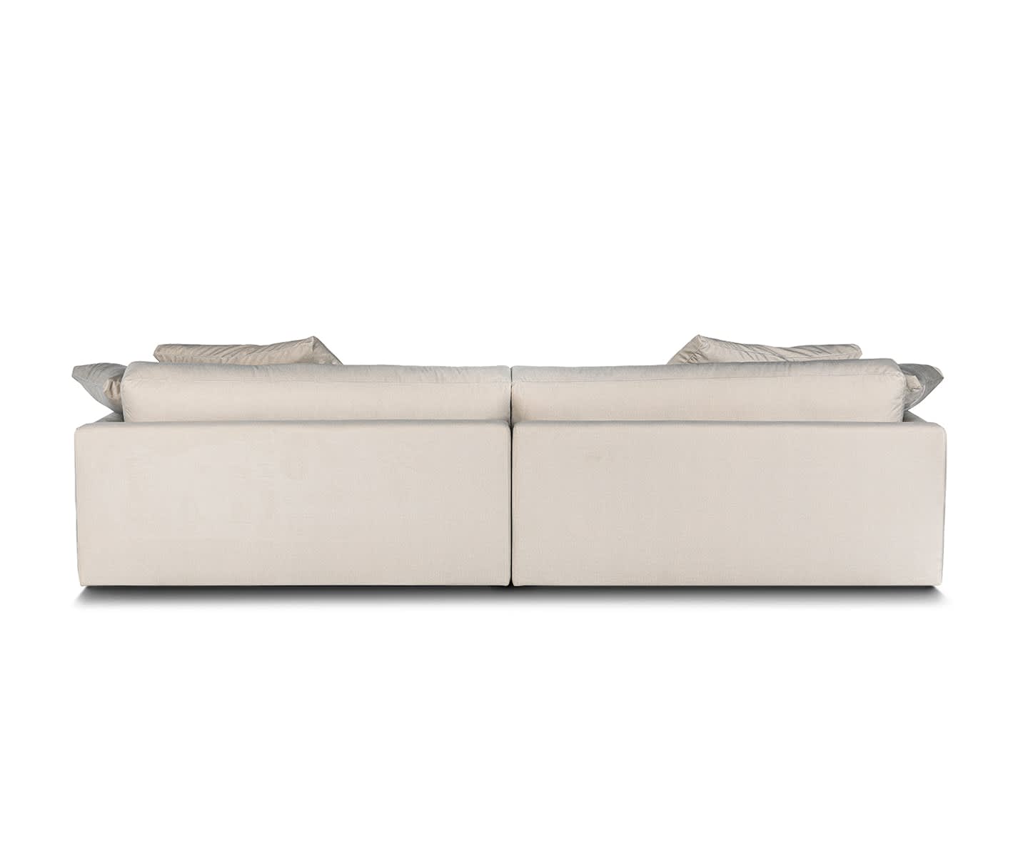 Sleepo Holly 4-sits Soffa Sammet Greige 296cm