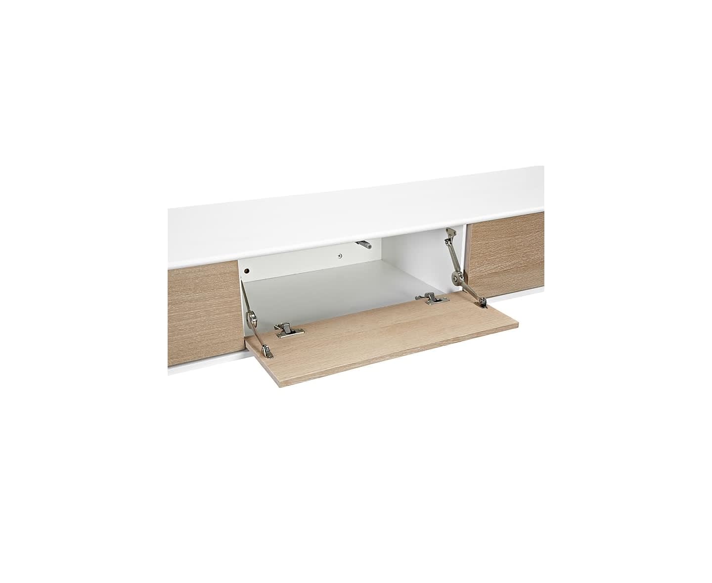 Nordic Home Mia TV-benk Hvit/Natur 180 cm