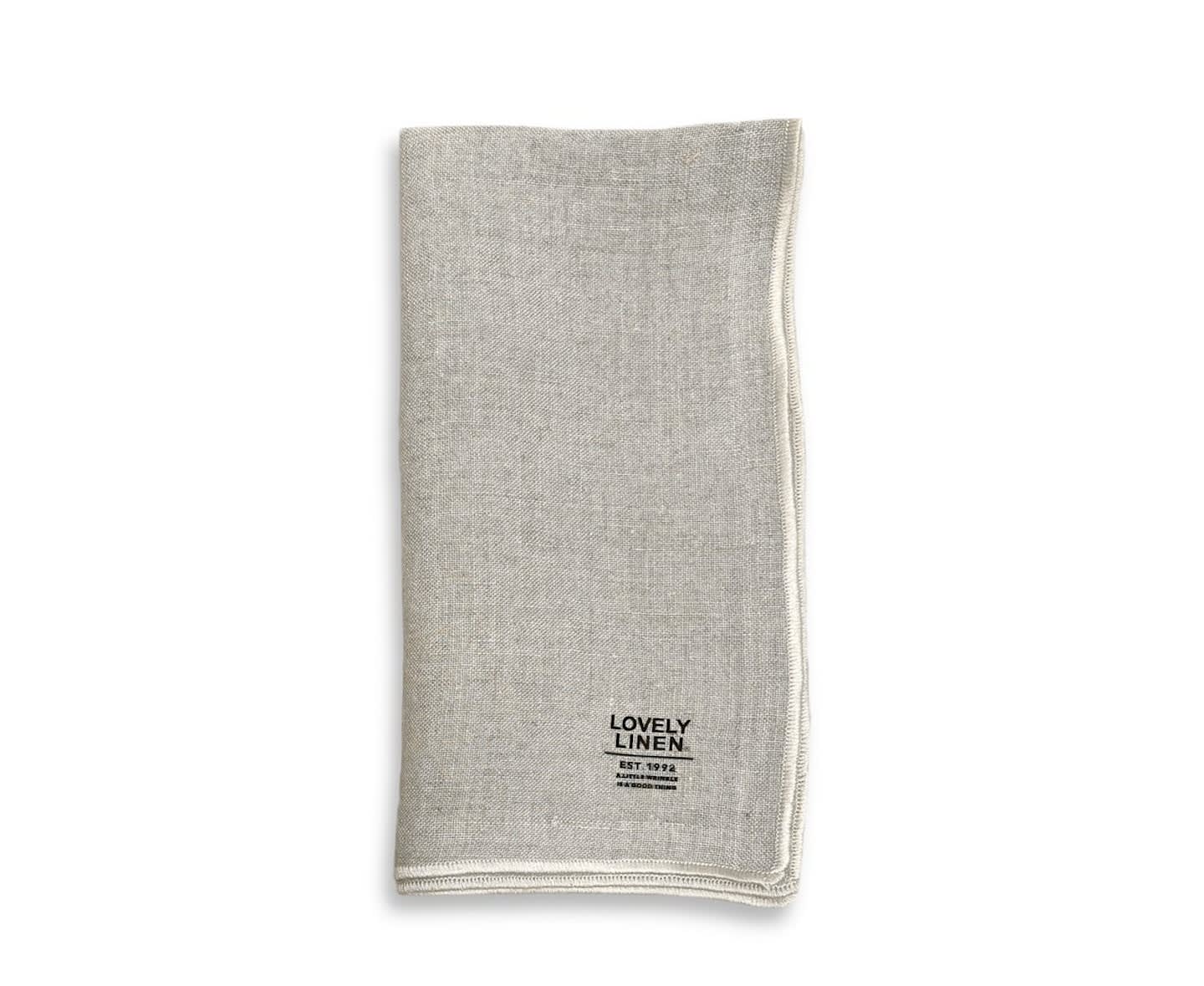 Lovely Linen Grace Serviette Beige 42x42 4er-pack