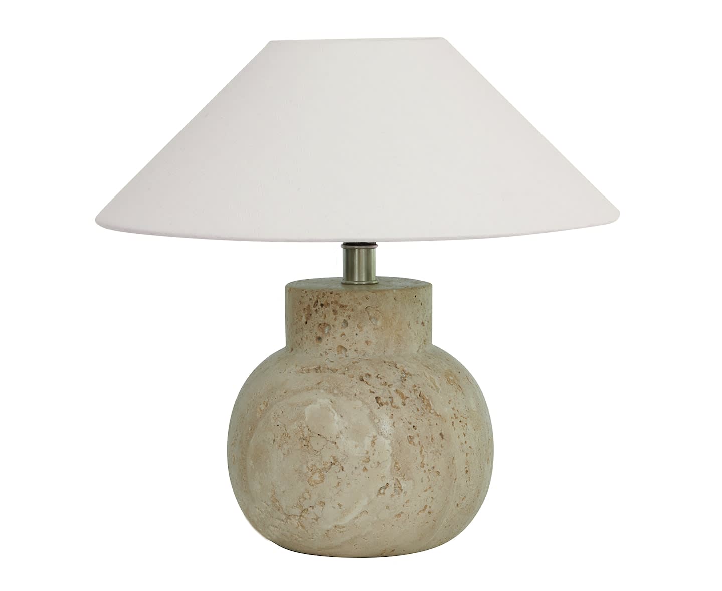 Watt &amp; Veke Pella Lampfot Travertine 23cm