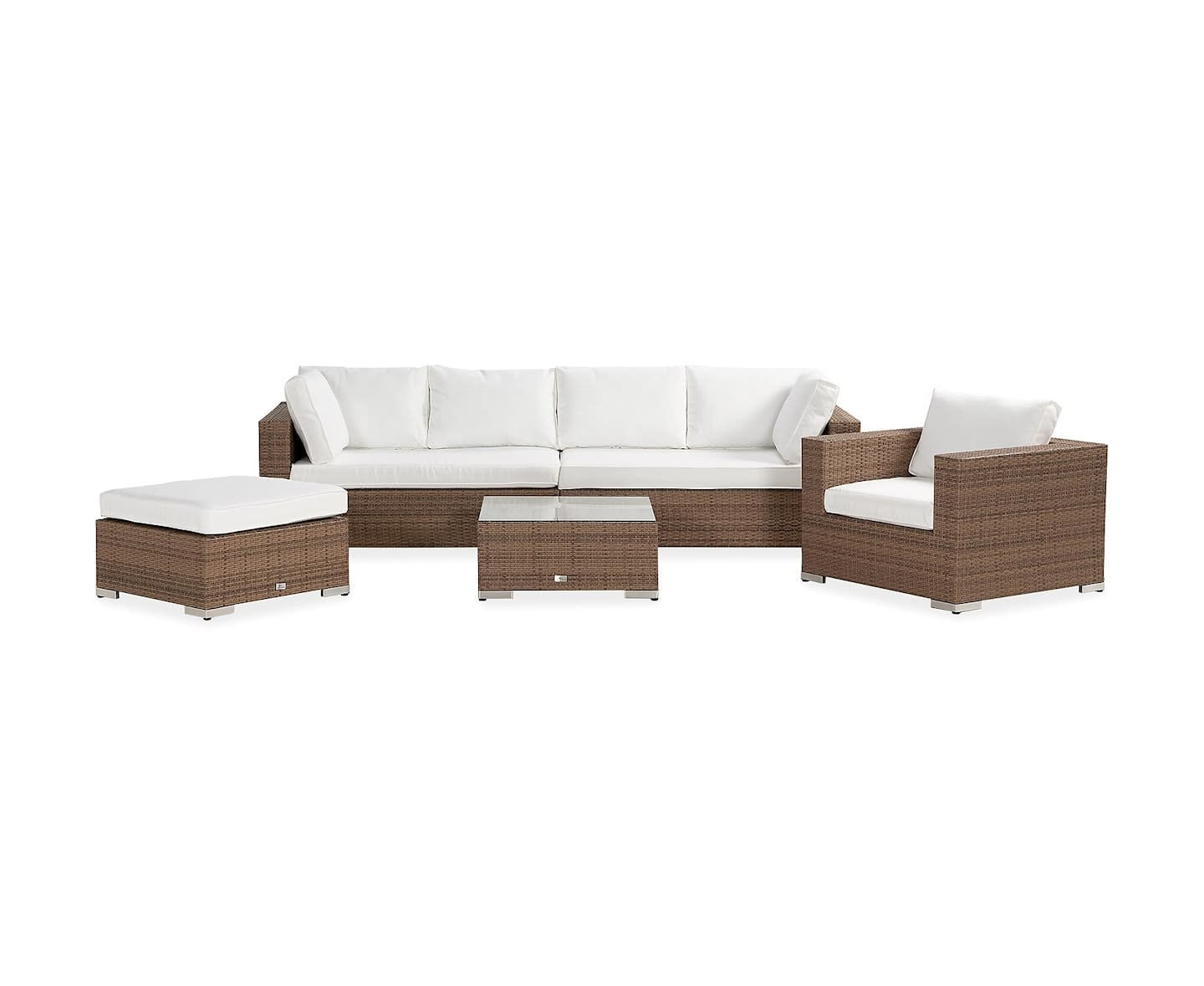 Nordic Outdoor Bora 7-seters loungegruppe inkl. sofa/blokkbord Sand