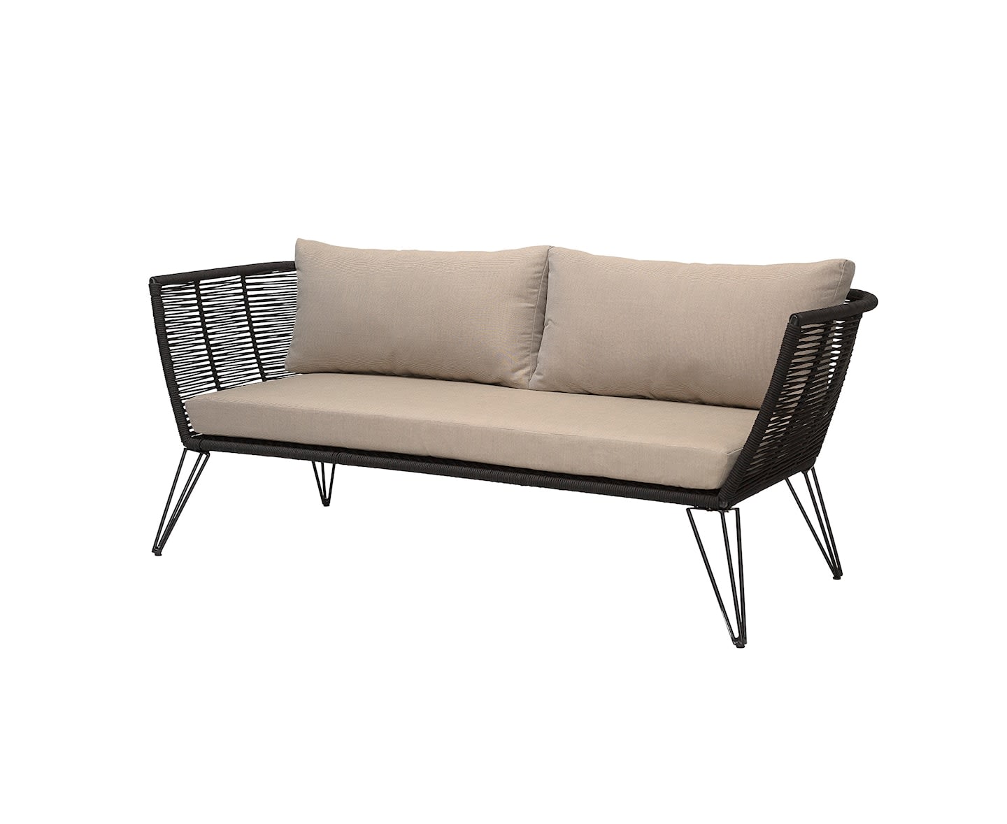 Bloomingville Mundo Loungesoffa Svart/Natur 175cm