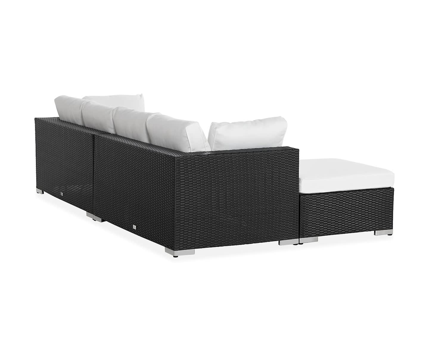 Nordic Outdoor Bora 6-seter Loungesofa Svart