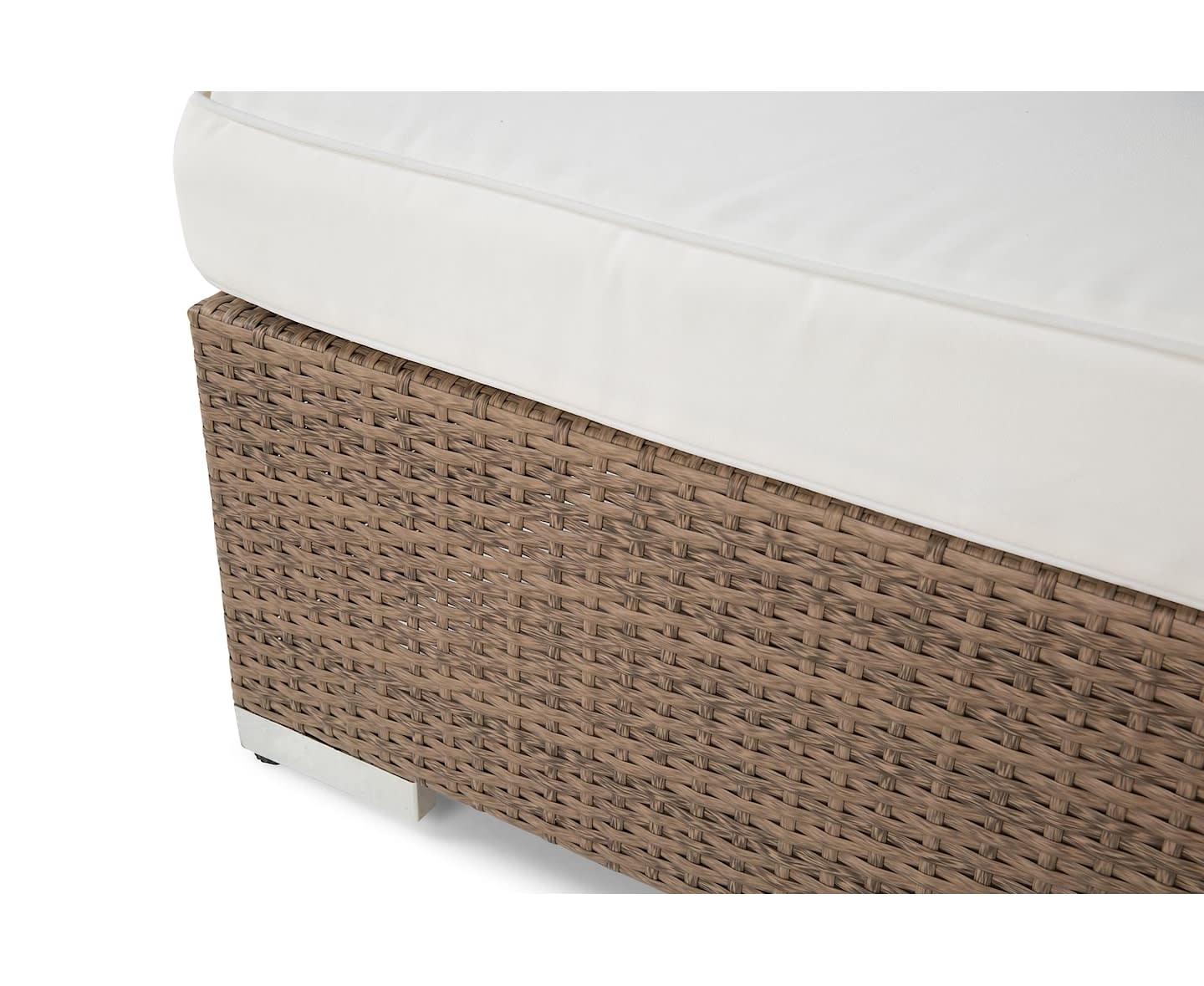 Nordic Outdoor Bora 5-sits Loungesoffa ink Bord m Hylla/Fotpall Sand