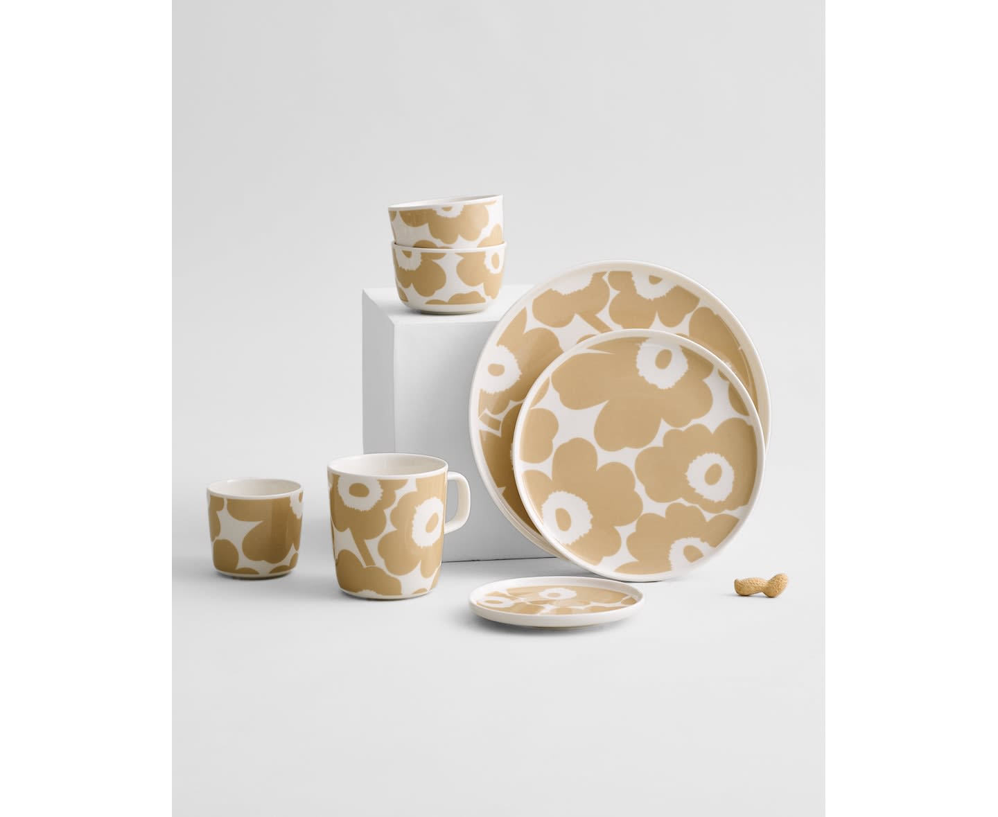 Marimekko Oiva Unikko Mugge Hvit / Beige