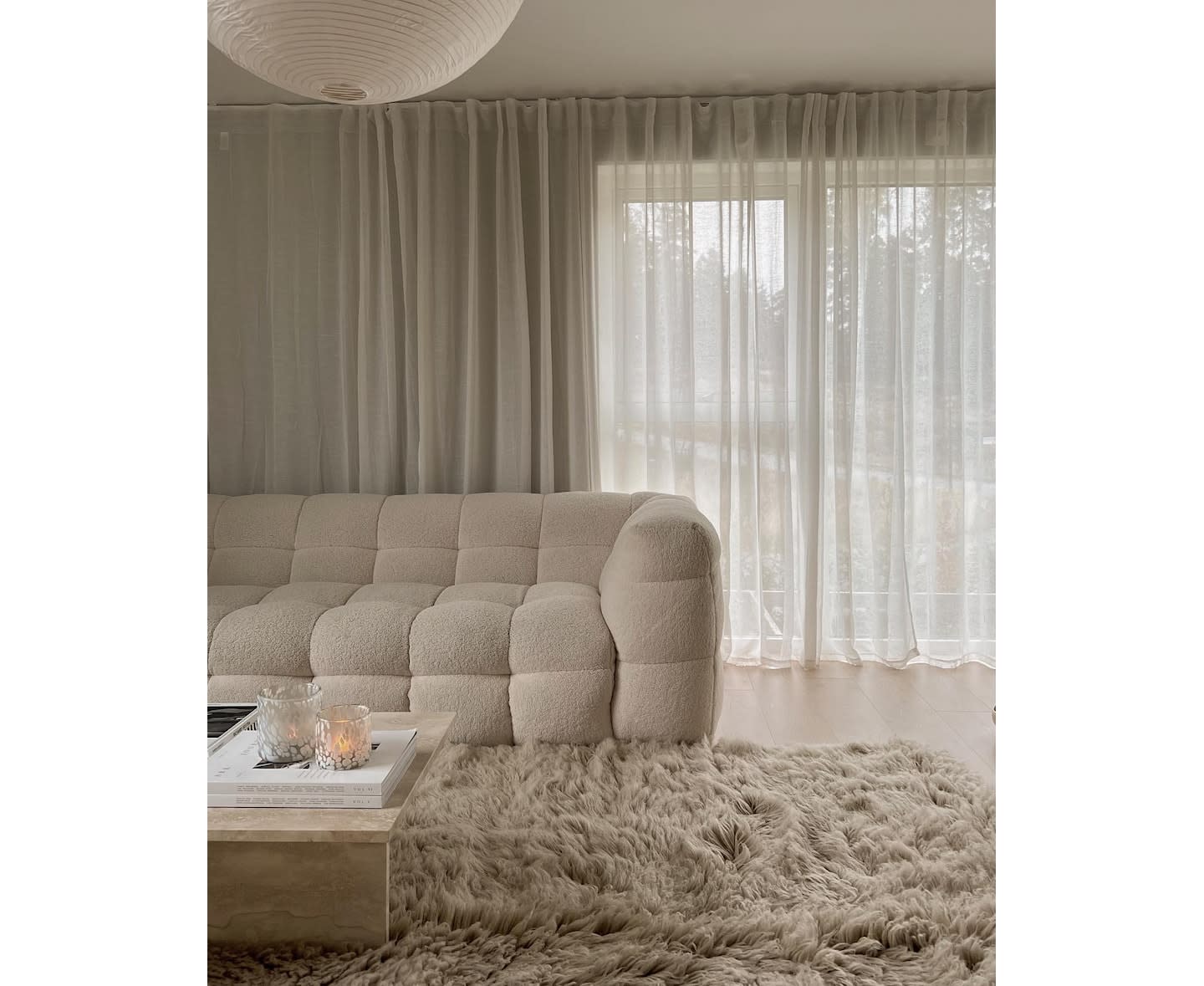 Sleepo Billie 3-Sitzer Sofa Creme Teddy