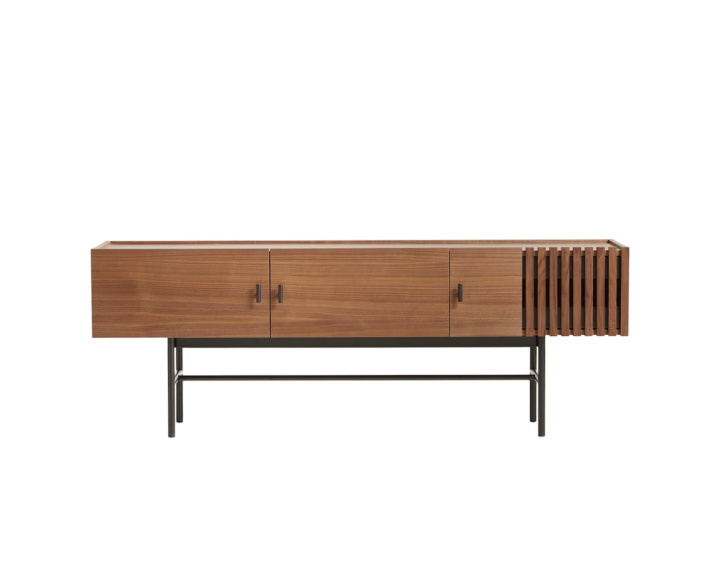 Woud Array Low Sideboard Walnut/Black 150cm