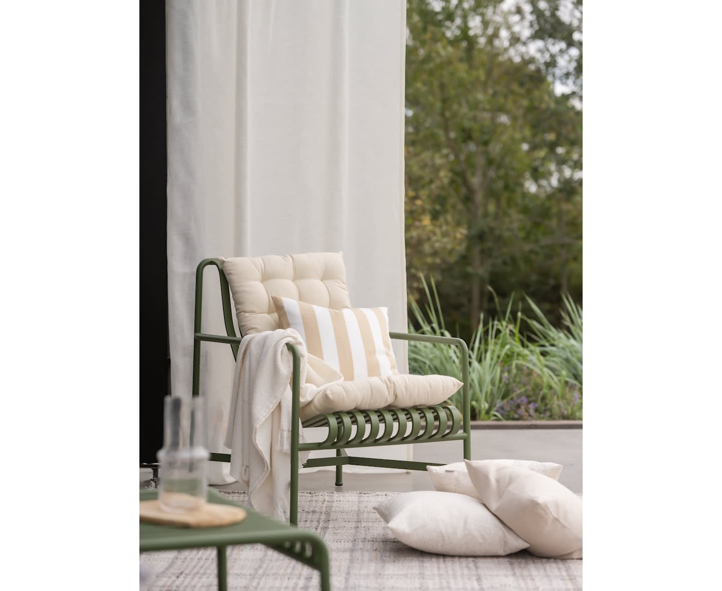 Svanefors Sol Outdoor Sivuverhot Offwhite 260cm 2 kpl