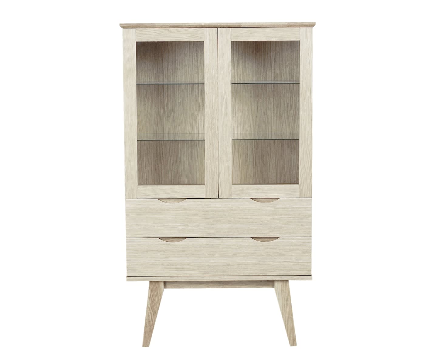 Rowico Home Filippa Vitrineschrank Weiß pigmentiert 140cm