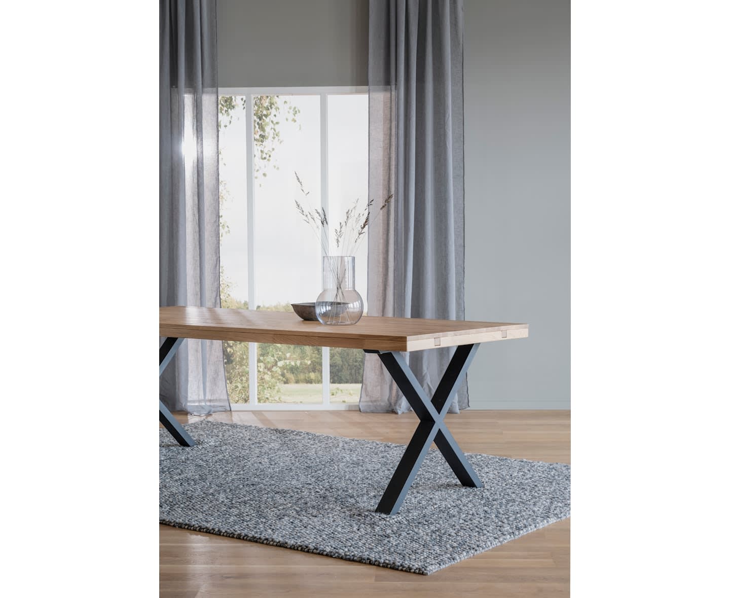 Rowico Home Brooklyn Matbord X-ben Ek 220cm