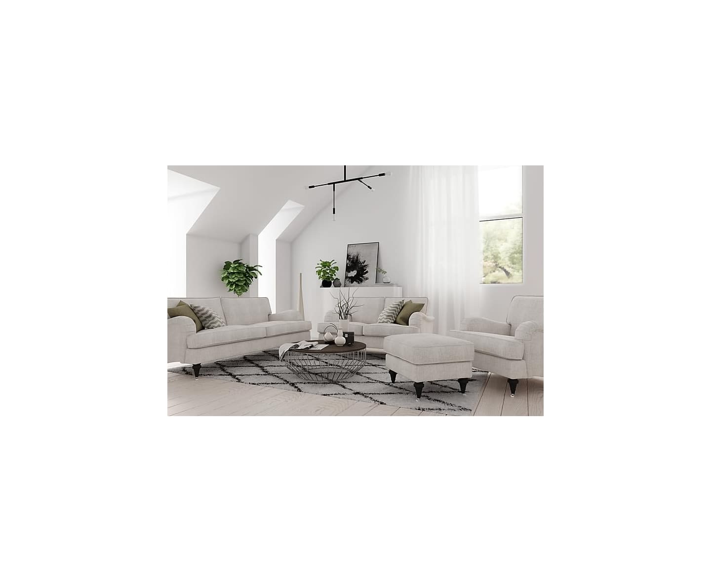 Nordic Home Ludwig 3,5-sits Soffa Beige 196cm