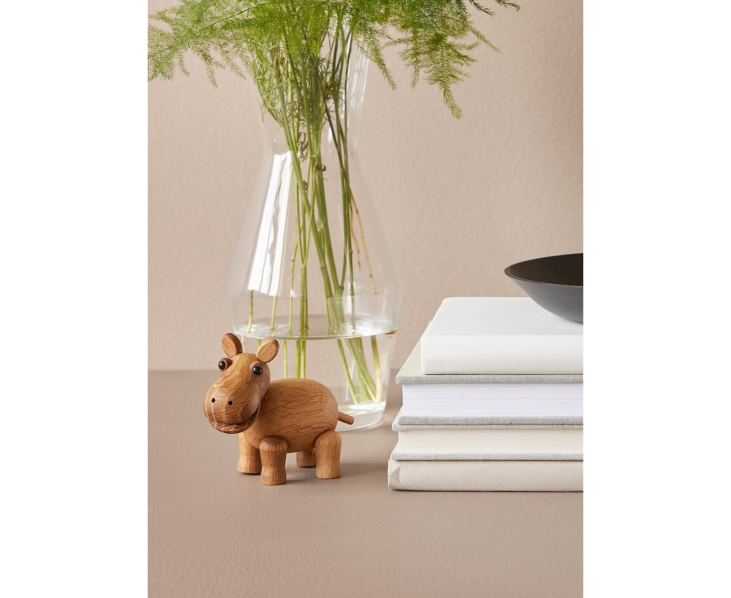 Spring Copenhagen Wilma Baby Hippo Koristelu Tammi/Vaahtera 7cm