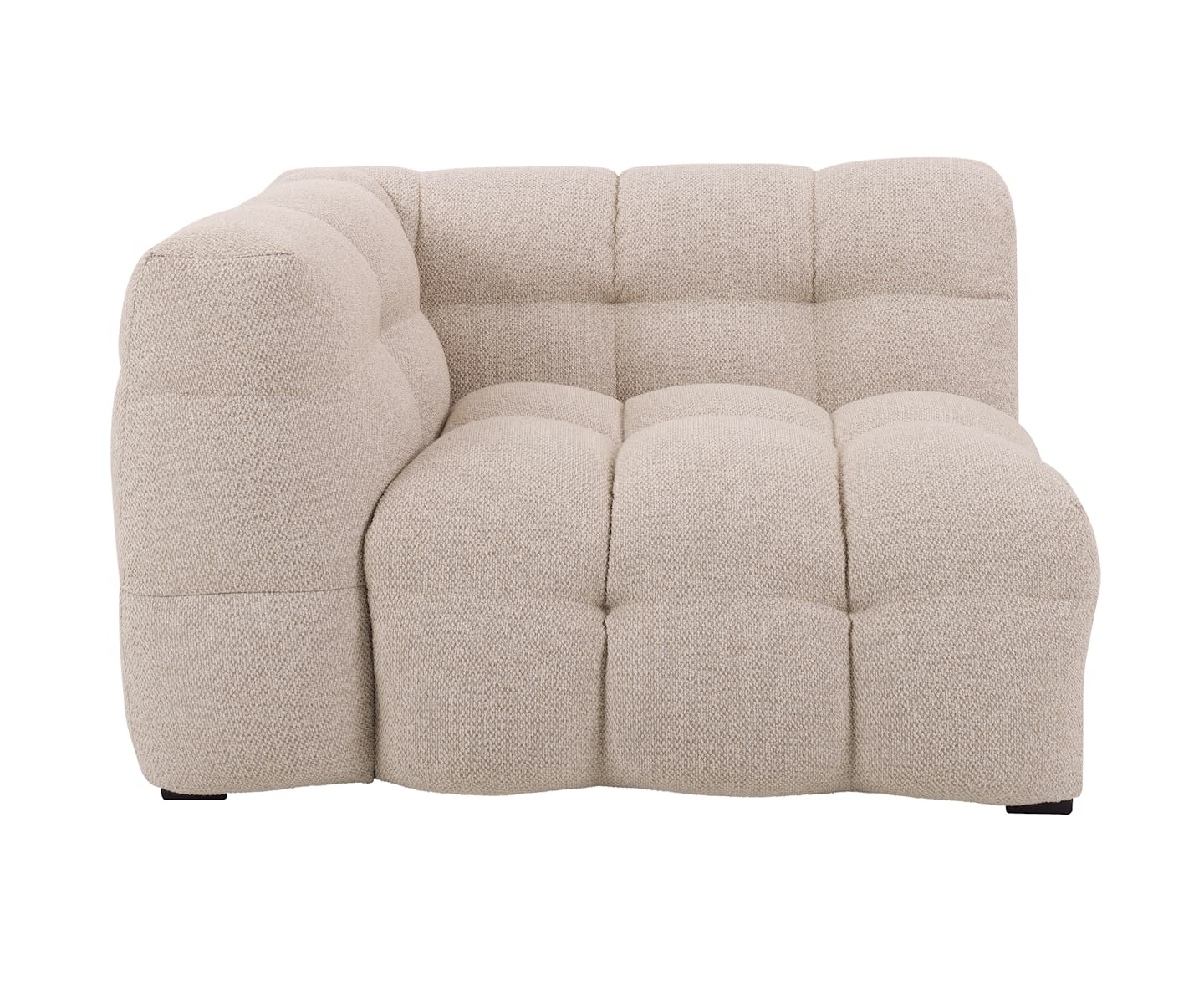 Sleepo Billie 1-Seters Sofa Modul Venstre Armlene Beige Bouclé 118cm