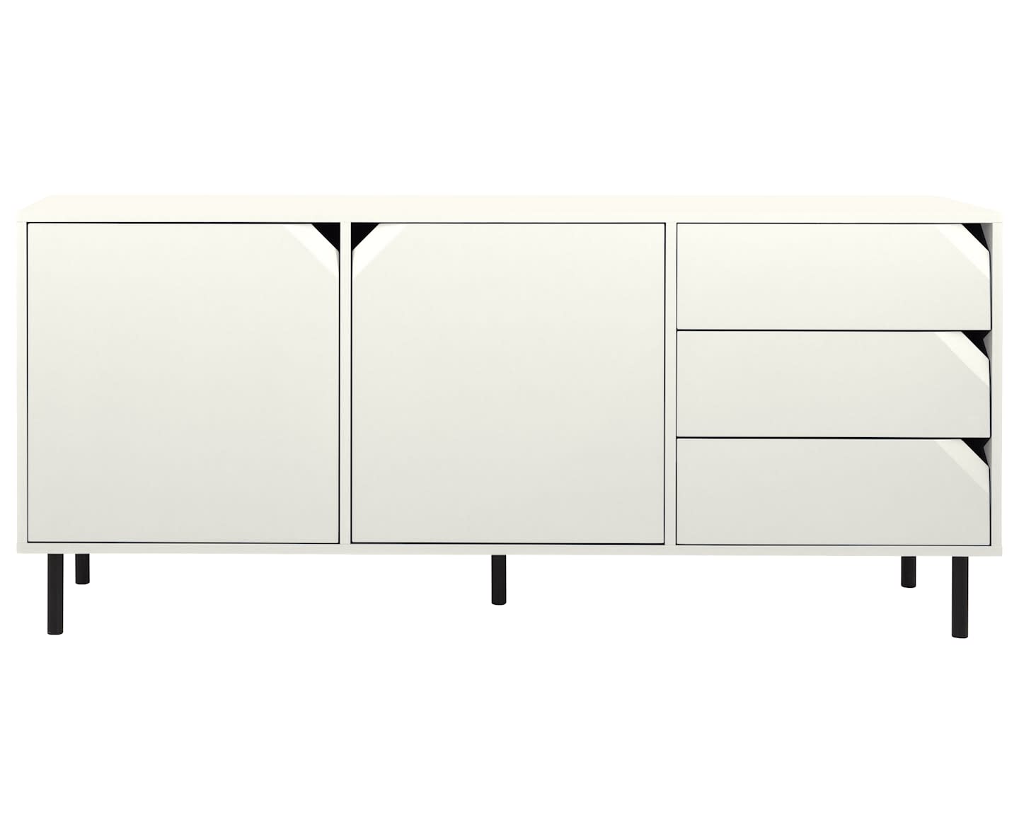 Tenzo Corner Sideboard Cotton White Matte 176.5cm