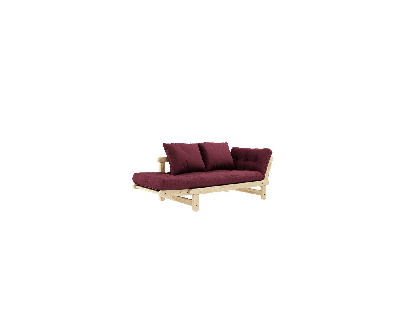 Karup Design Beat Bäddsoffa Natur/Bordeaux 200cm