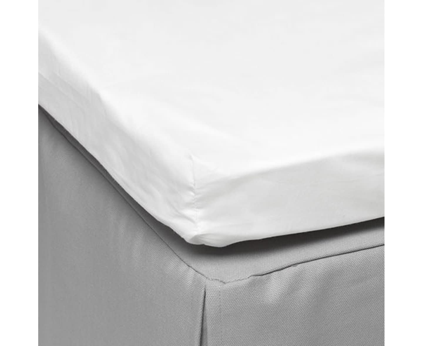 Mille Notti Pousada Maßgeschneidertes Bettlaken aus Bio-Perkal in Weiß 180x200