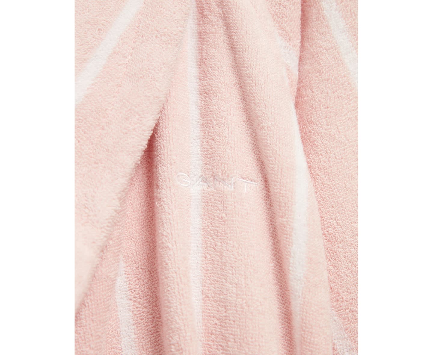 GANT Home Organic Stripe Terry Morgonrock Pink Embrace S