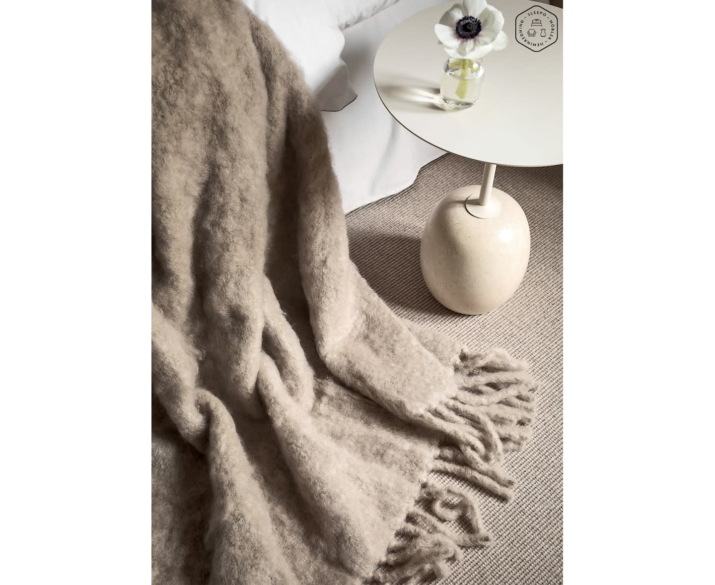 Stackelbergs Luxury Kid Mohair Torkkupeitto Light Taupe