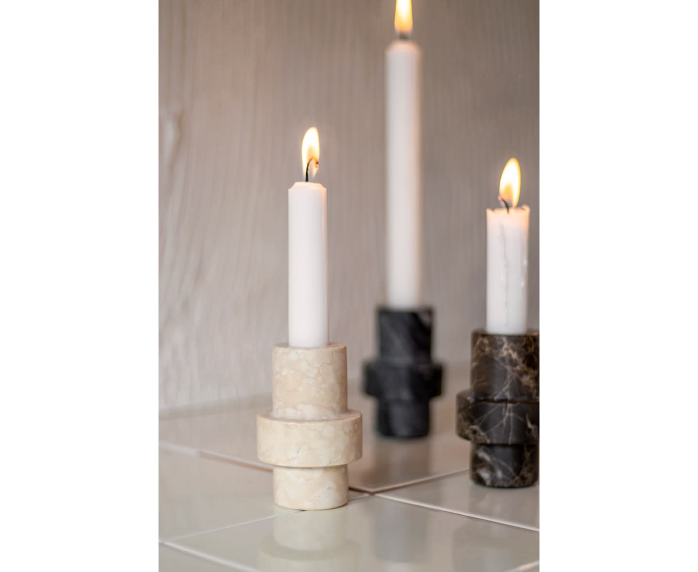 Mette Ditmer Denmark Marble Ljusstake Sand L