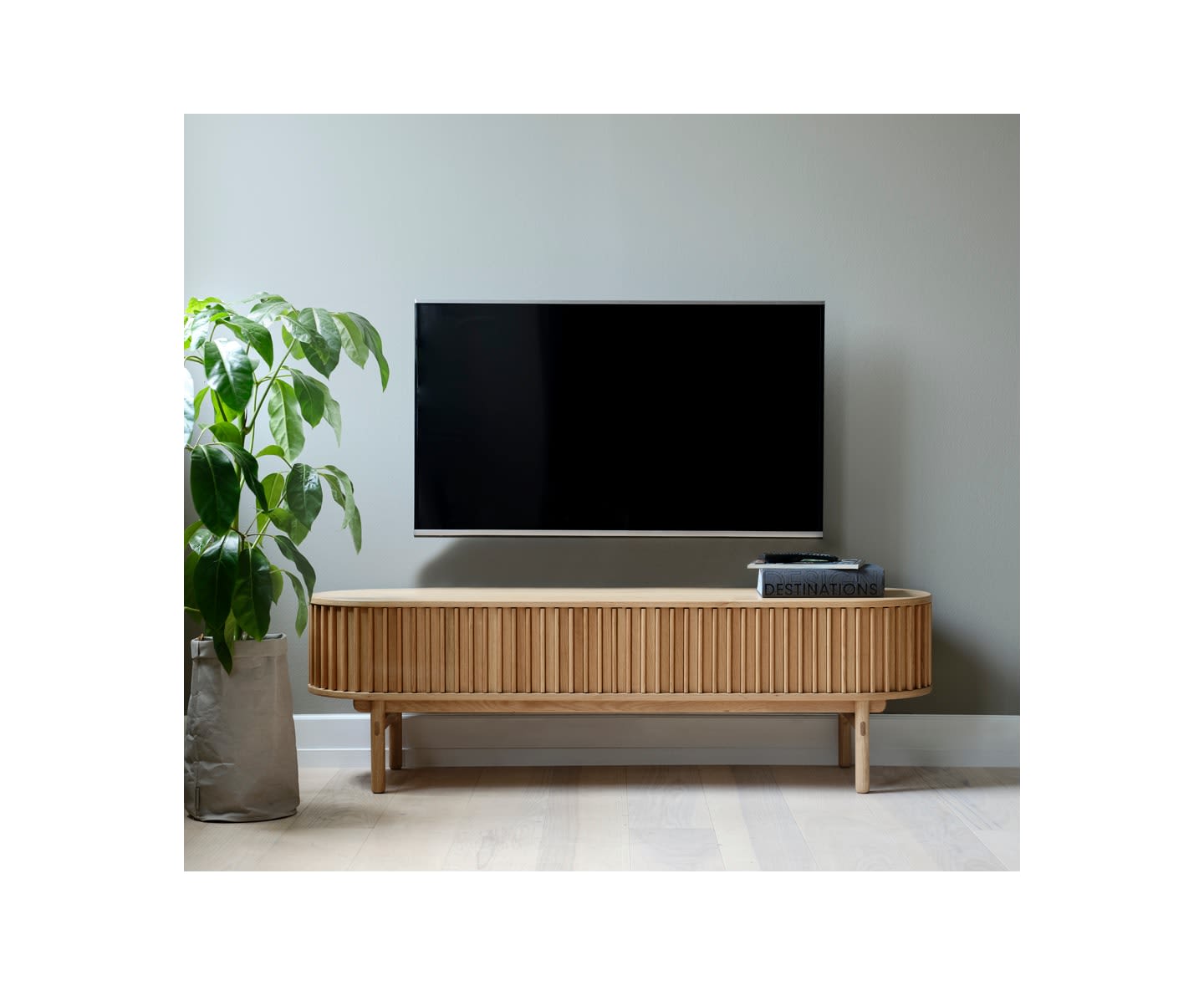 Sleepo Alice TV-Benk Natural Oak 160cm