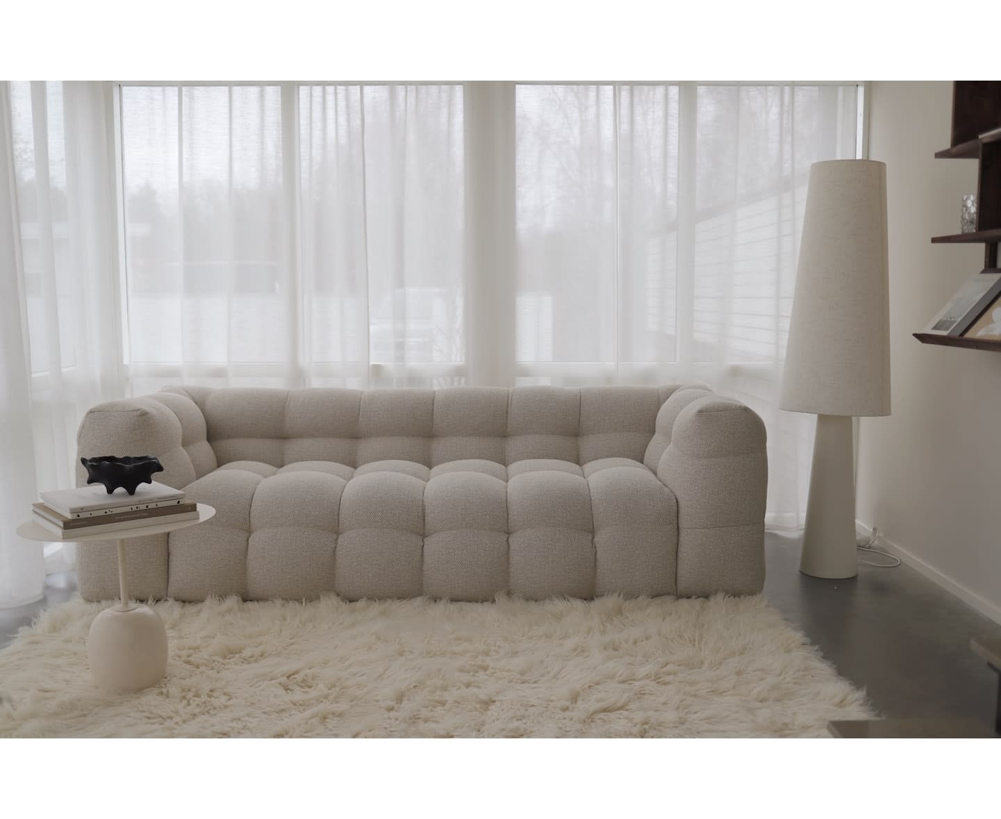 Sleepo Billie 3-Sitzer Sofa Beige Bouclé