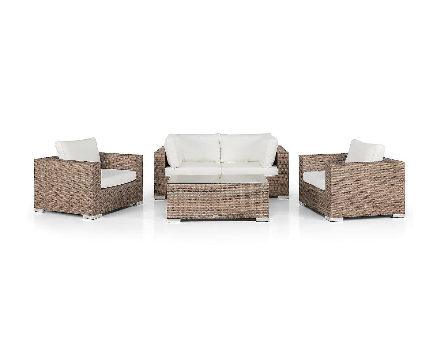 Nordic Outdoor Bora 4-seter Loungegruppe inkl. Bord Sand