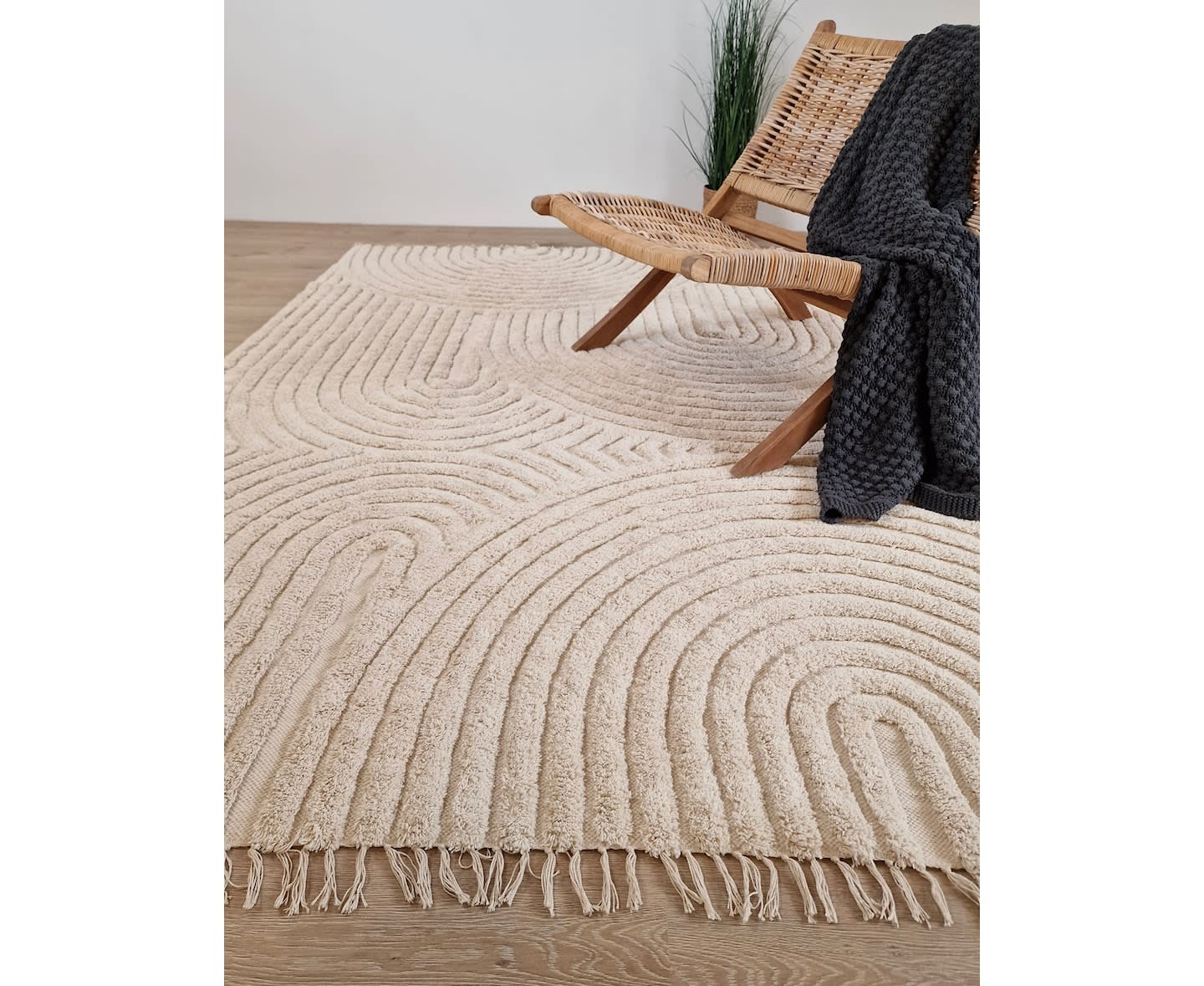 Nordic Home Chelsie Zen Bomullsmatta Creme 240x340