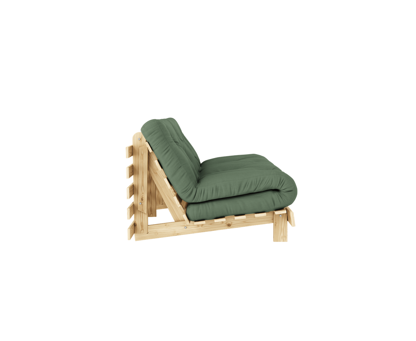 Karup Design Roots Bäddsoffa Natur/Olive Green 160cm