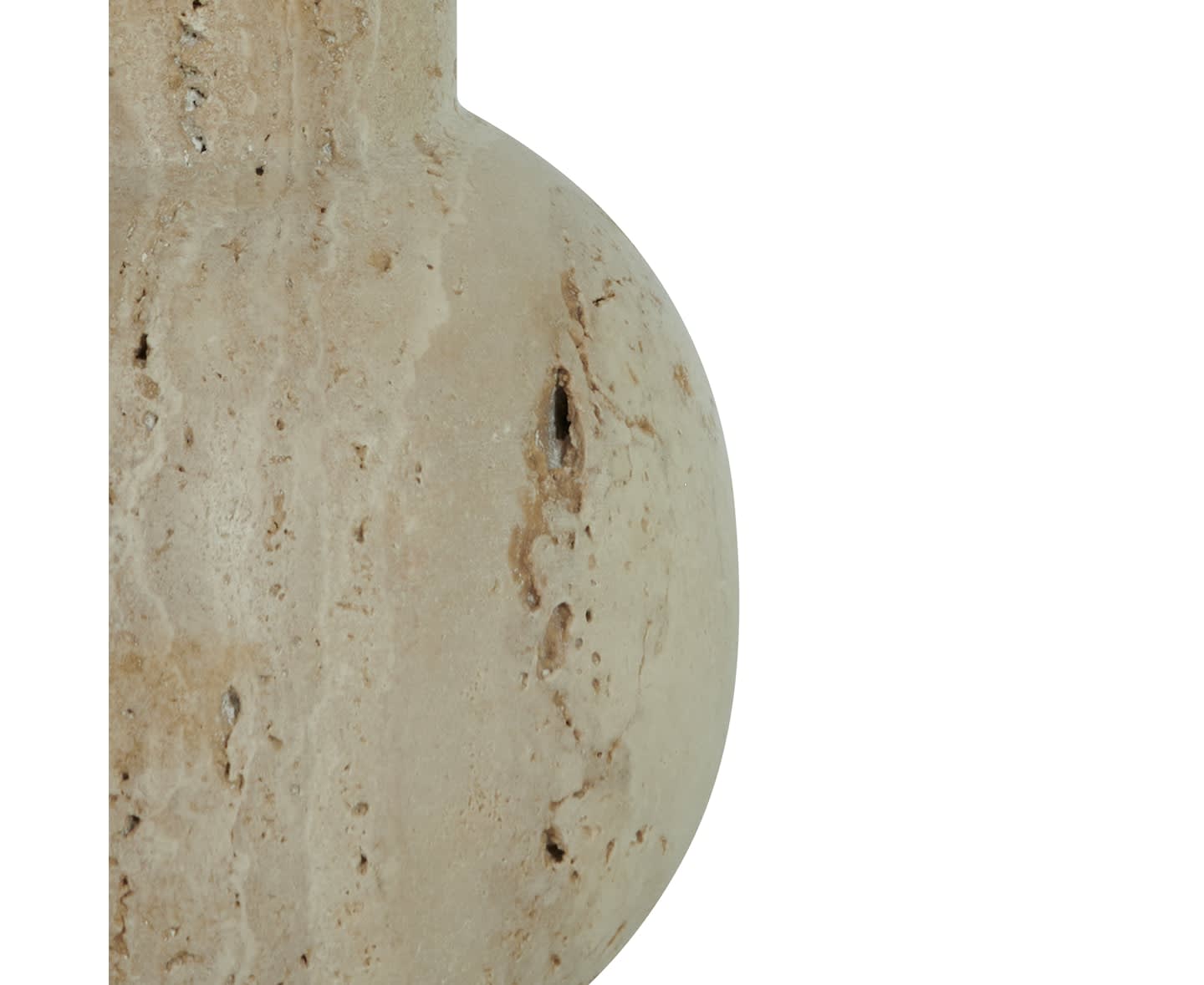 Watt &amp; Veke Pella Lampenfuß Travertine 23cm