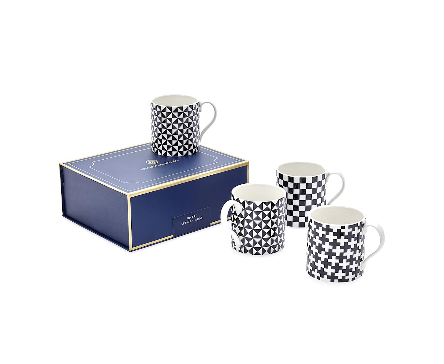 Jonathan Adler Op Art Mugg 4-pack