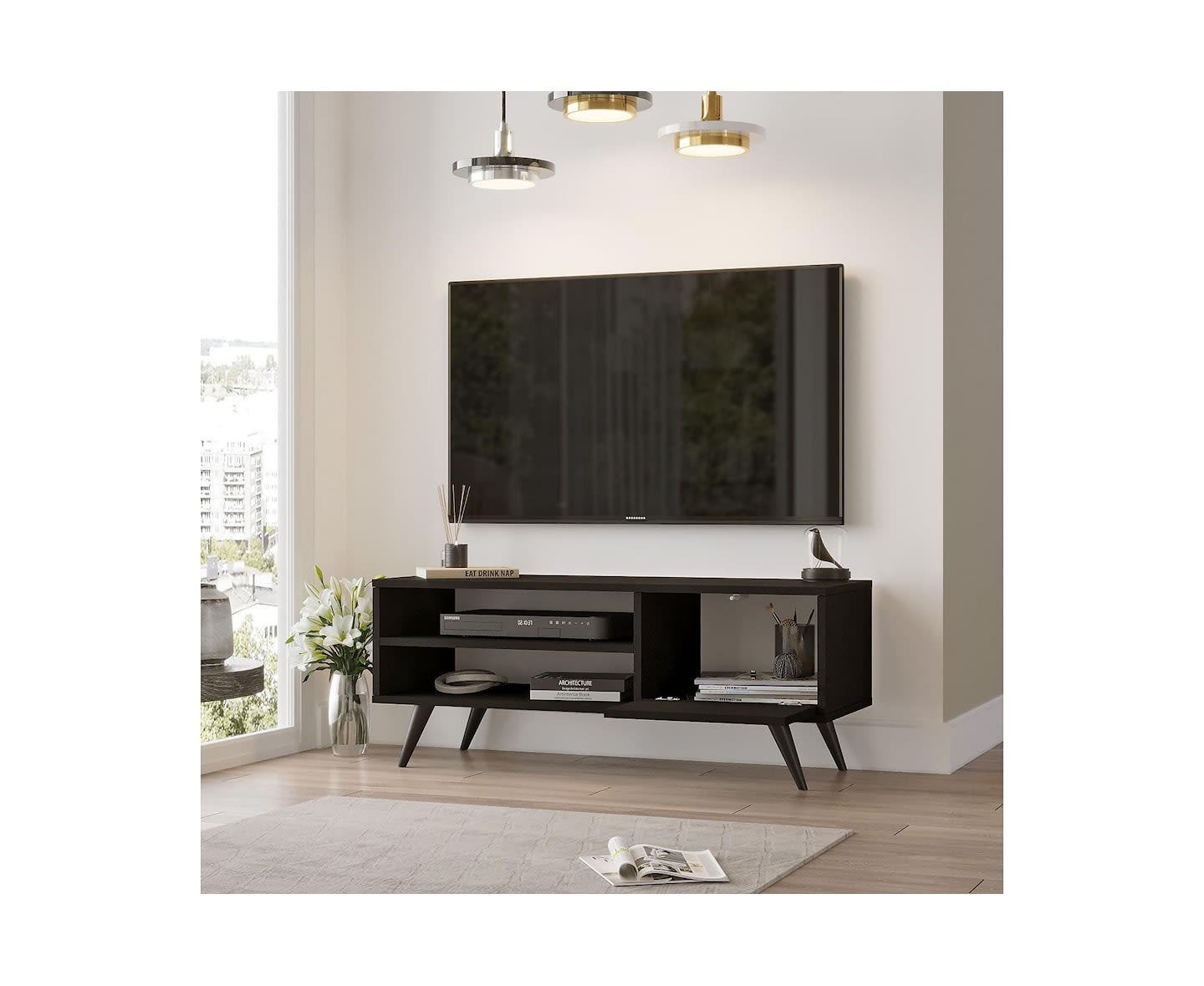 Nordic Home Julia Tv-bänk Svart 110cm