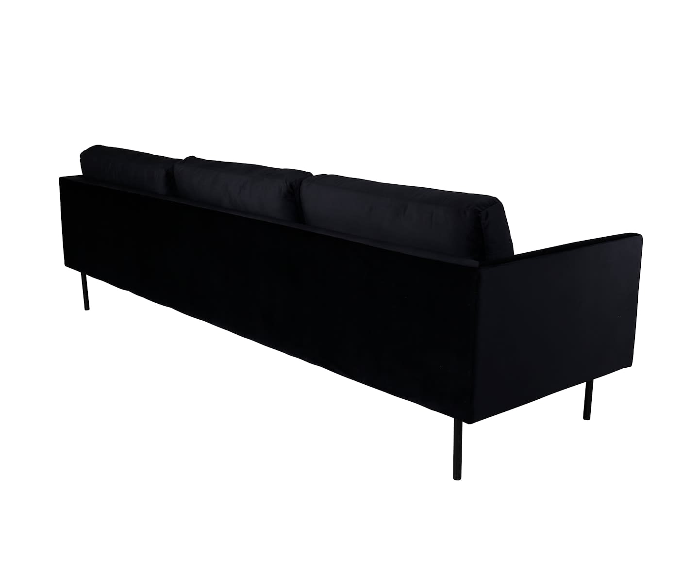 Venture Home Monique 3-sits Soffa Sammet Svart 262cm