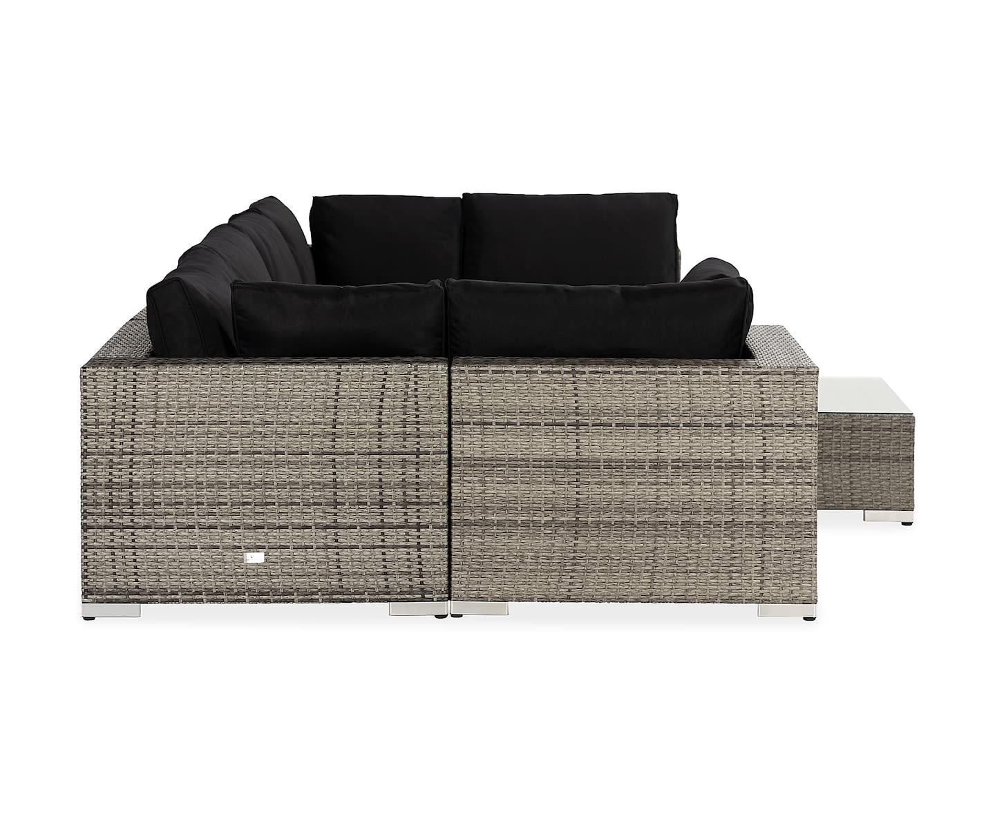 Nordic Outdoor Bora 7-sits Loungesoffa inkl Blockbord Grå