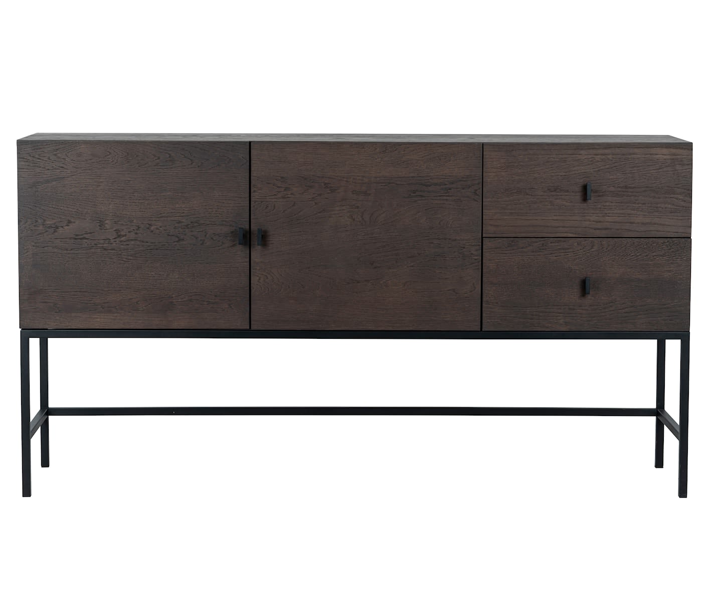 Sleepo Almina Sideboard Brun Ek/Svart 160cm