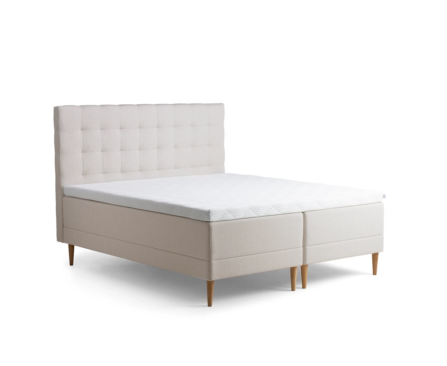 Tempur Promise Ramsäng Ivory 160x200 Pro Plus SmartCool 8cm Mjuk Rundat Ekben 19cm