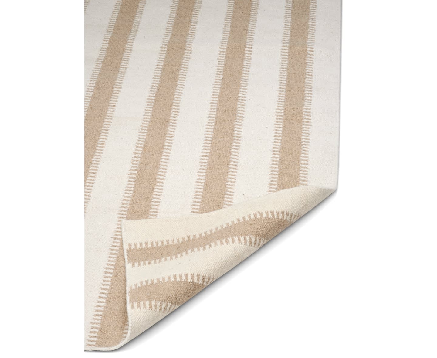 Classic Collection Stripes Ullmatta Off White/Natur 170x230