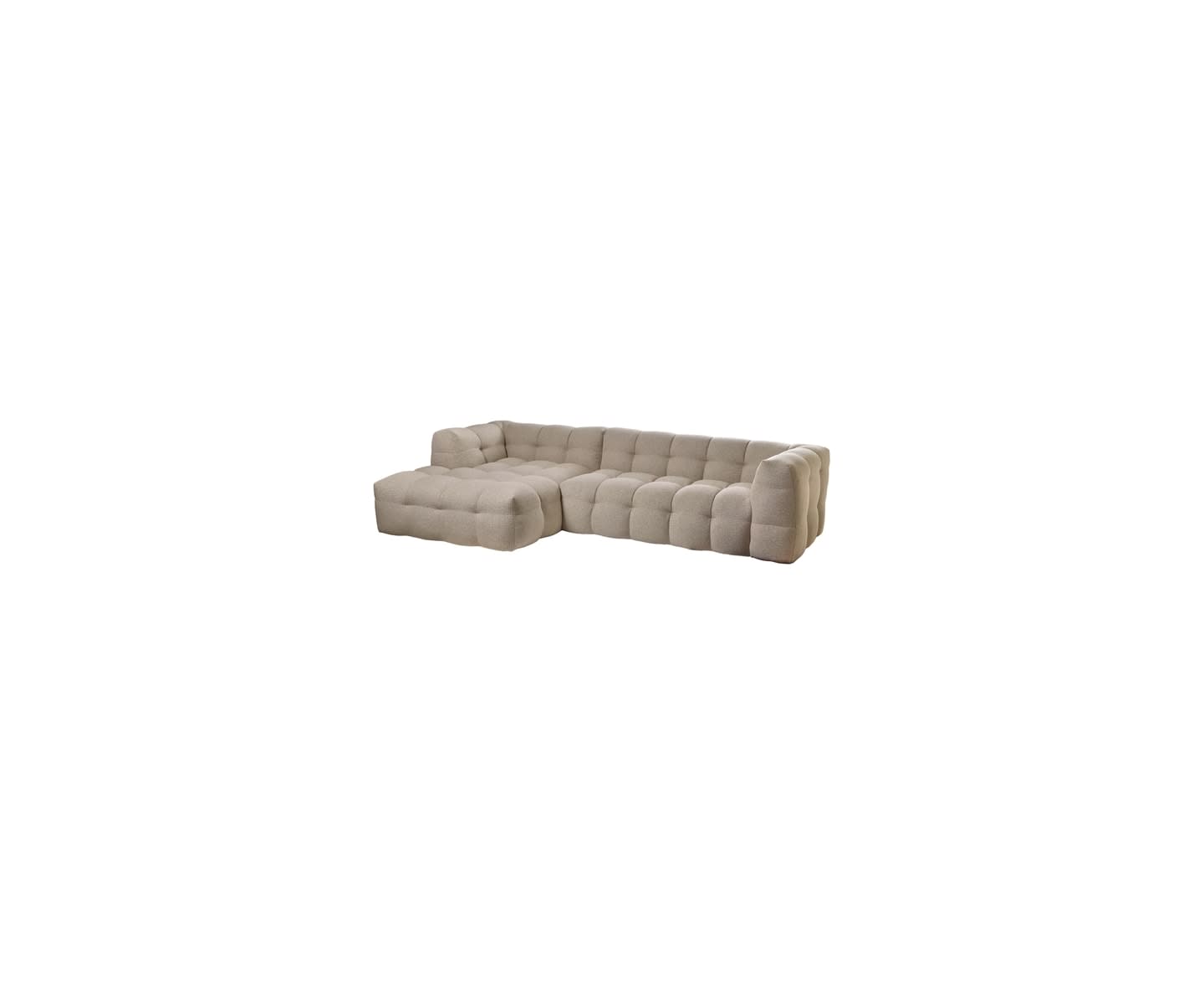 Sleepo Billie Divansofa Links Beige Bouclé