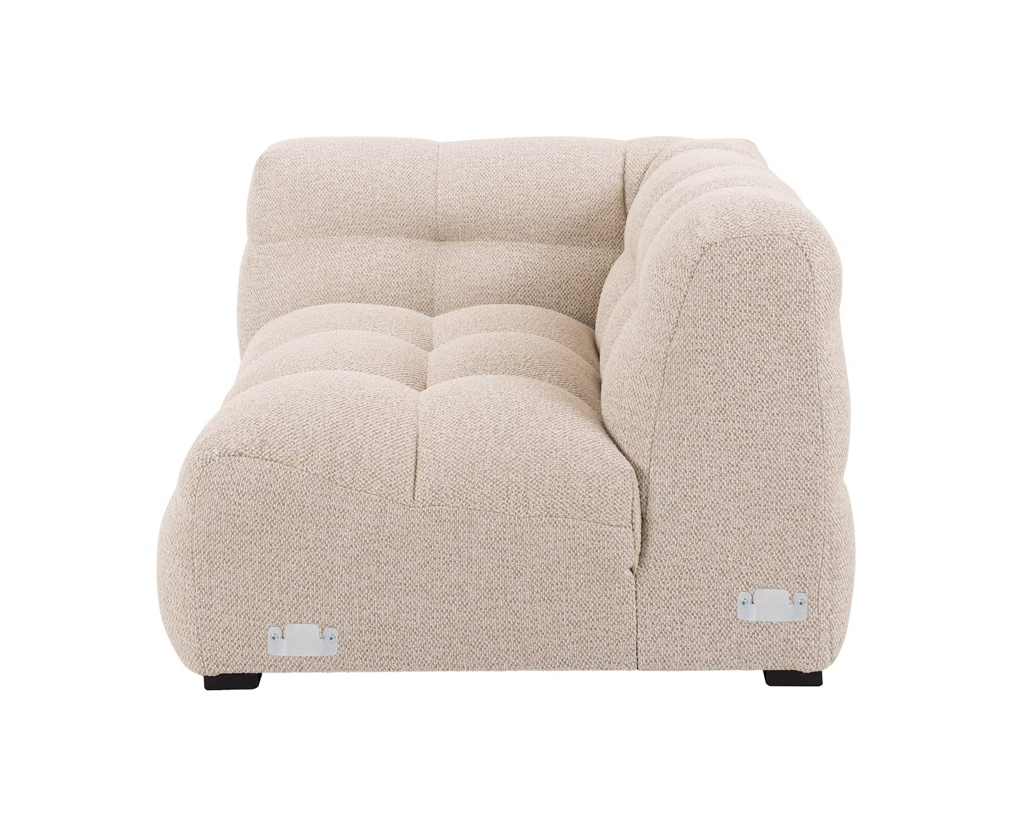 Sleepo Billie 1-Sitzer Sofa Modul Links Armlehne Beige Bouclé 118cm