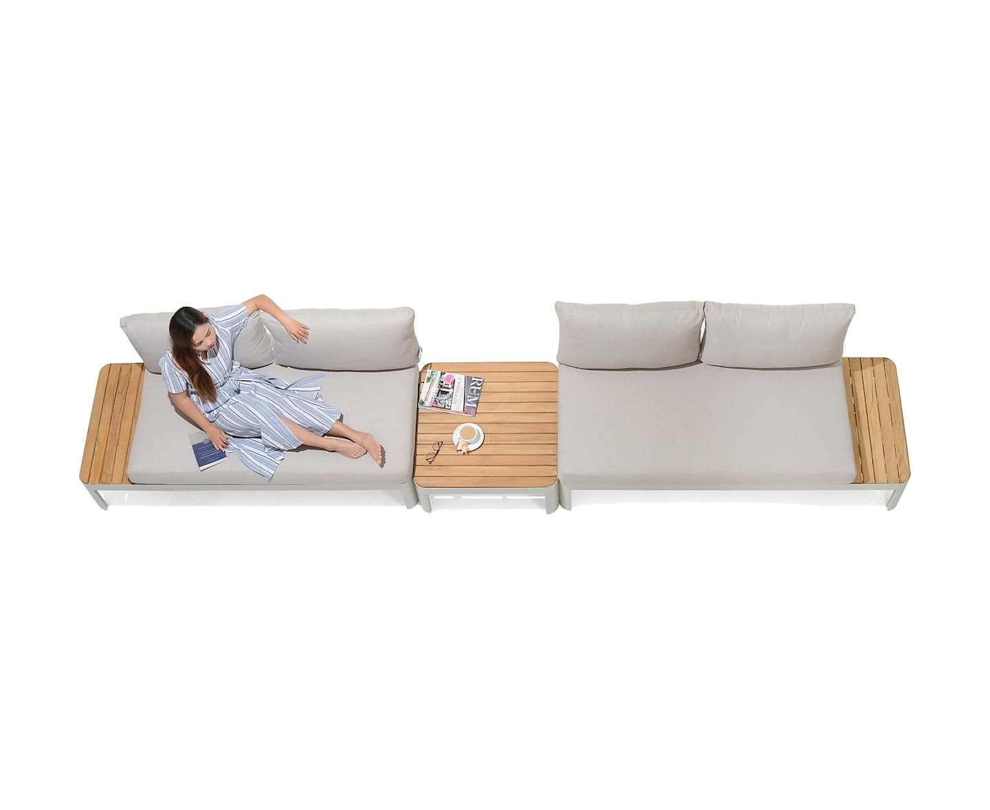 Nordic Outdoor Paola Loungesoffa inkl Bord Beige