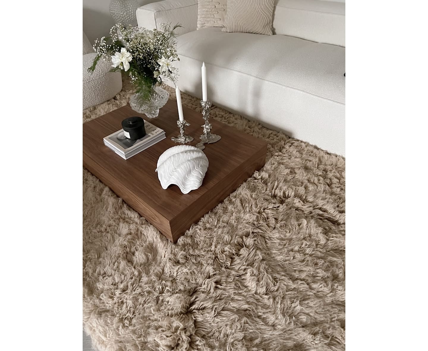 Sleepo Fluffy Flokati Matto Camel 170 x 240