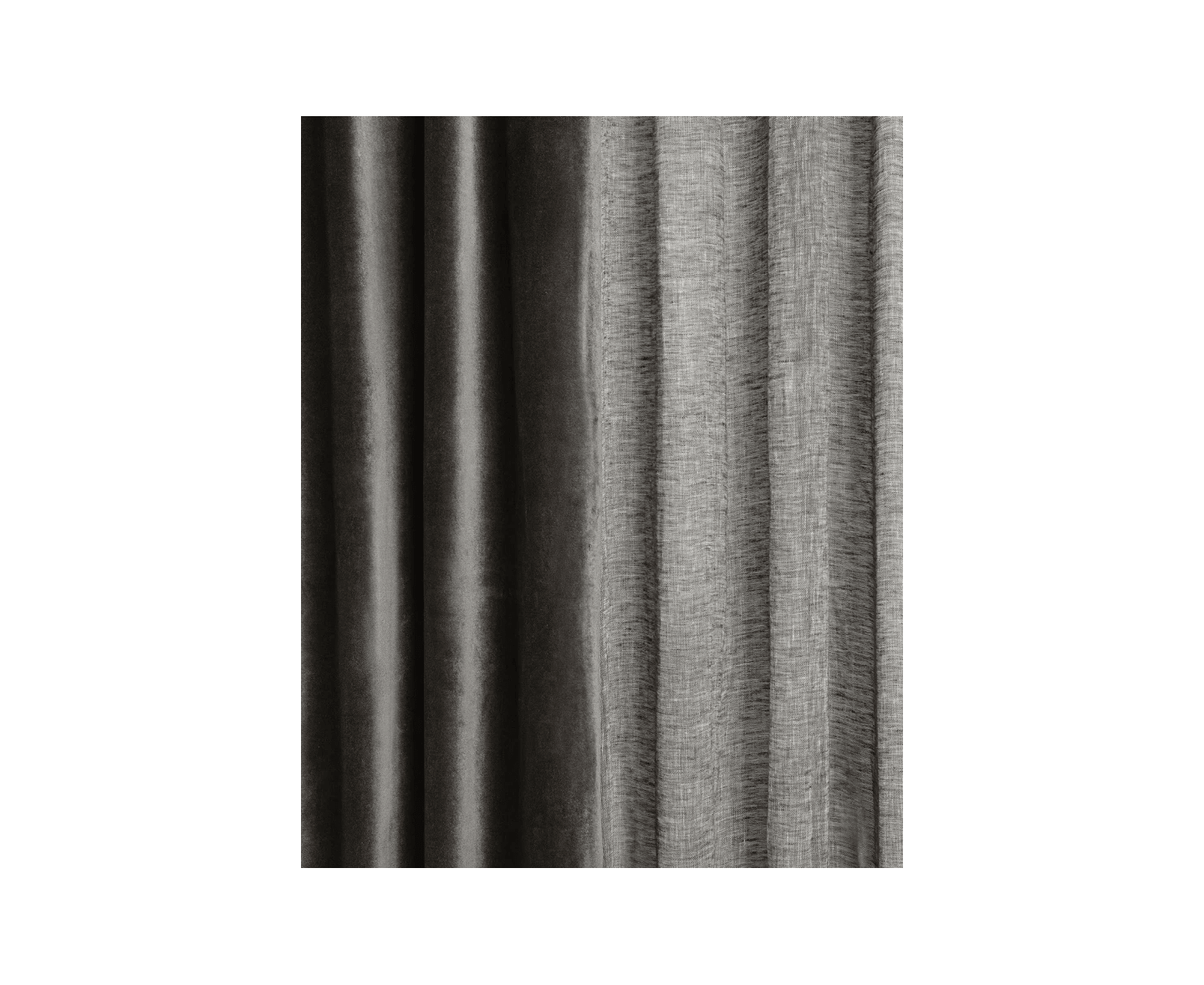 Linum Intermezzo Vorhanglänge Leinen Dark Charcoal Grey 290cm 2er-Pack