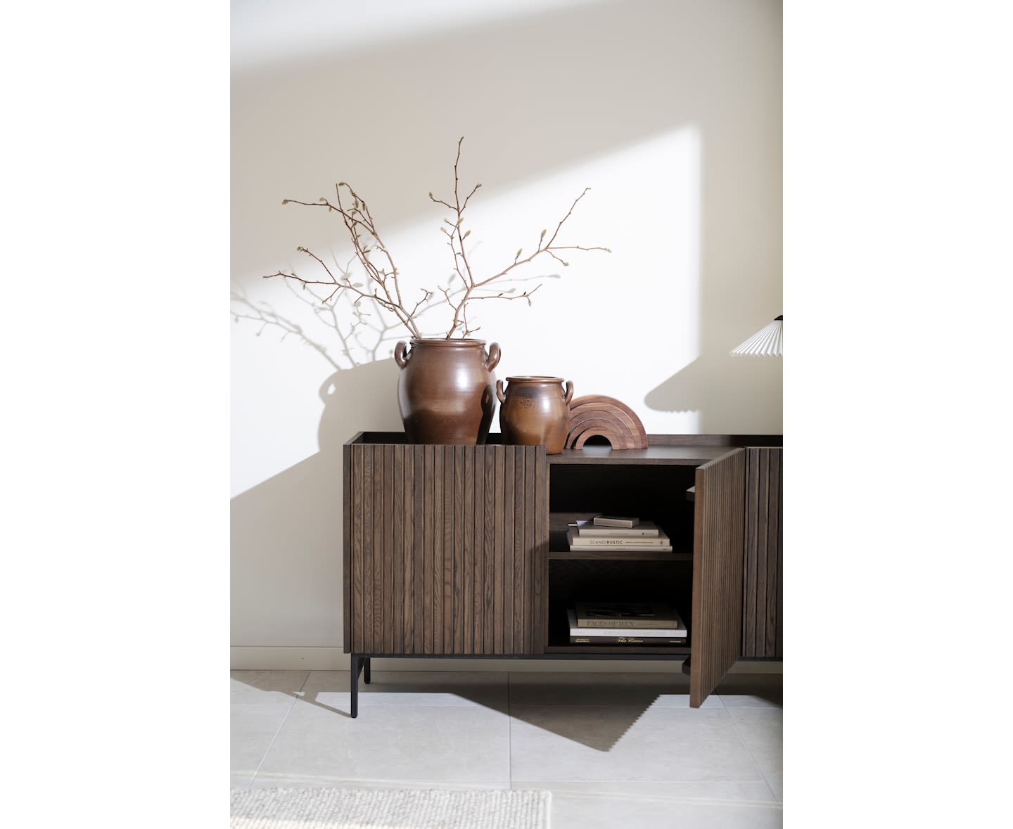 Rowico Home Halifax Sideboard Braun/Schwarz 160cm