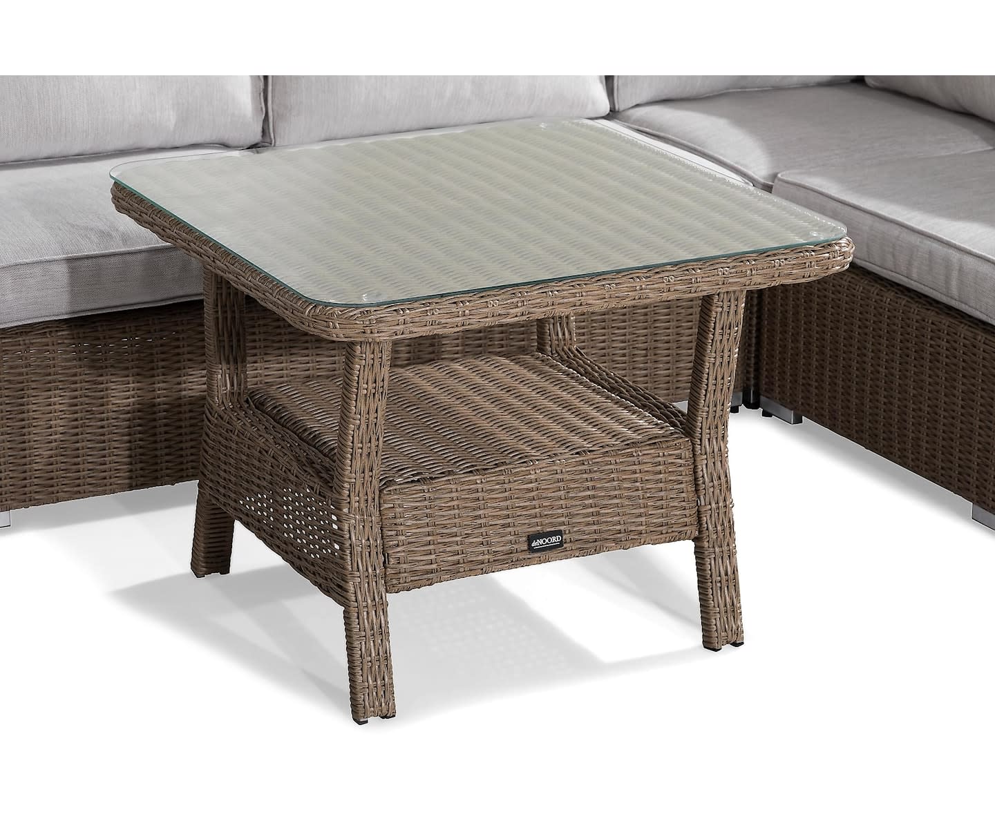 Nordic Outdoor Lillian 6-seter Loungegruppe Brun/Lysegrå