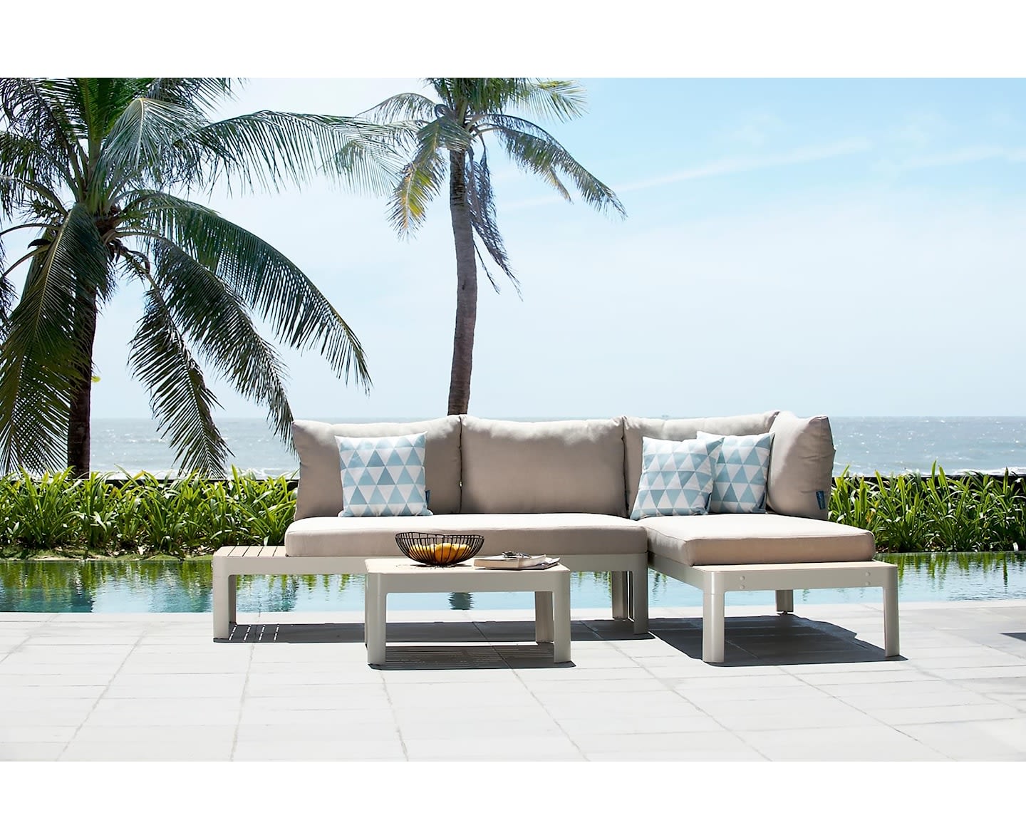 Nordic Outdoor Paola Loungesofa inkl. Bord Beige